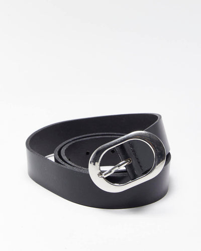 Vintage Y2k 00s Jessica Black Leather Belt - W32-W36