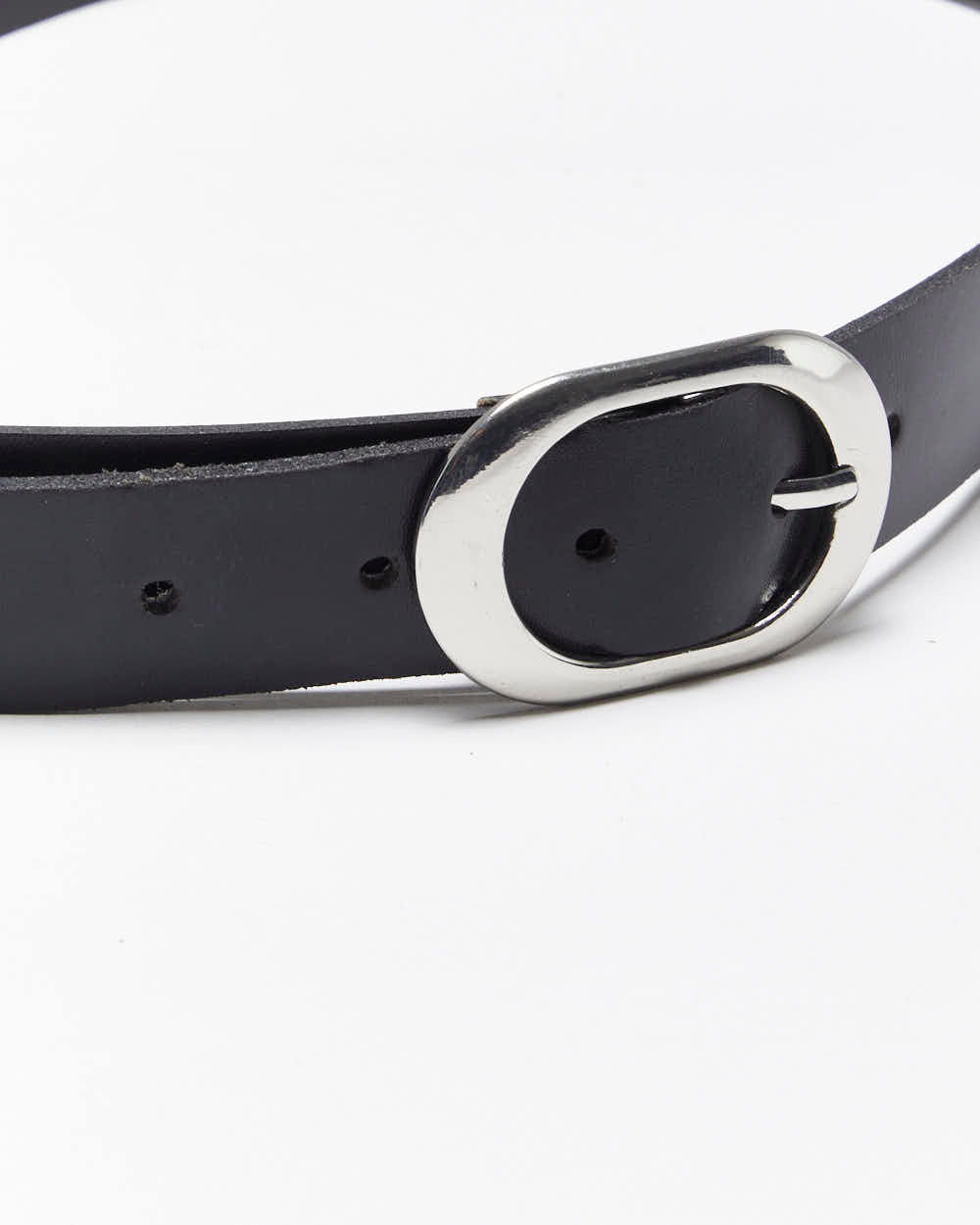Vintage Y2k 00s Jessica Black Leather Belt - W32-W36