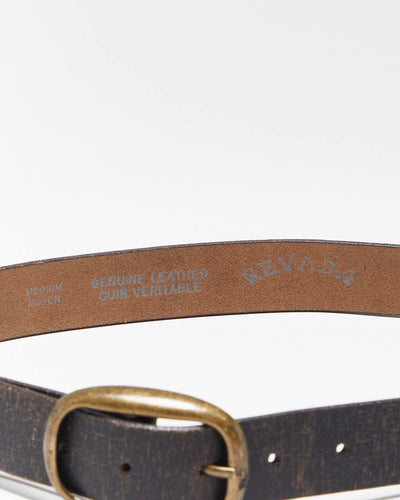 Vintage Nevada Brown Leather Belt - W28-W32