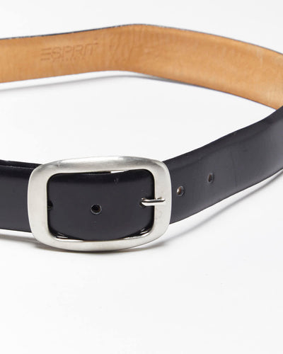 Vintage Y2k 00s Esprit Black Leather Belt - W28-W31