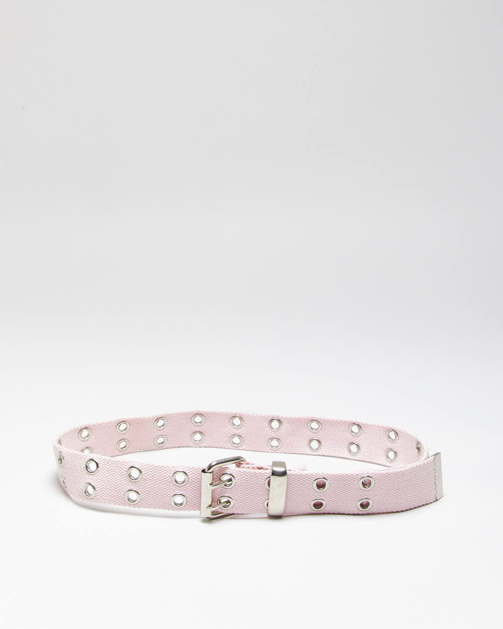 Vintage Y2k 00s Pink Eyelet Belt - O/S