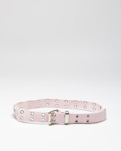 Vintage Y2k 00s Pink Eyelet Belt - O/S