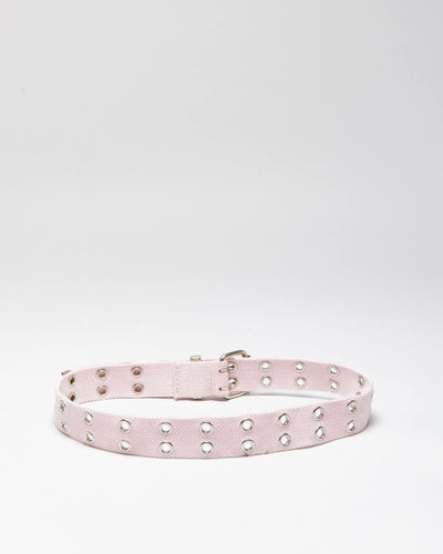 Vintage Y2k 00s Pink Eyelet Belt - O/S