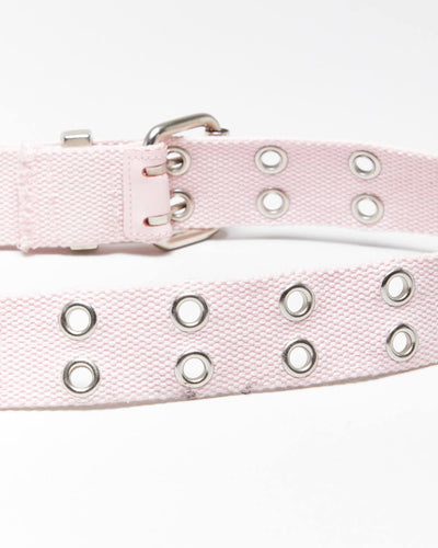 Vintage Y2k 00s Pink Eyelet Belt - O/S