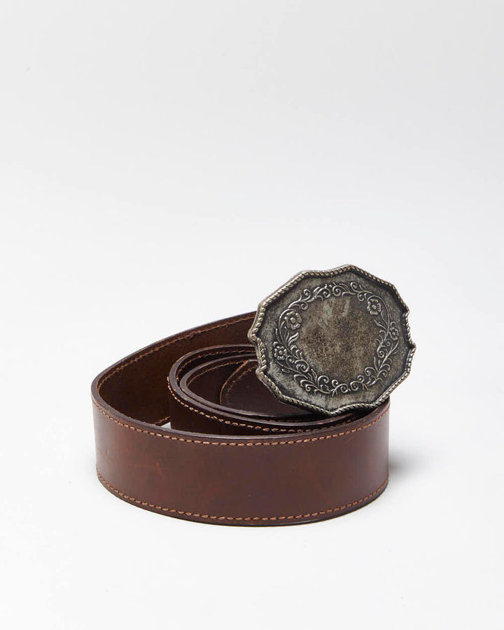 Vintage Rosetti Brown Leather Belt - W31-W35
