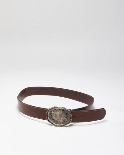 Vintage Rosetti Brown Leather Belt - W31-W35