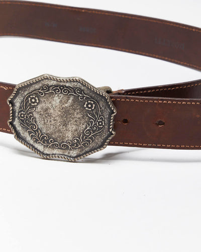 Vintage Rosetti Brown Leather Belt - W31-W35