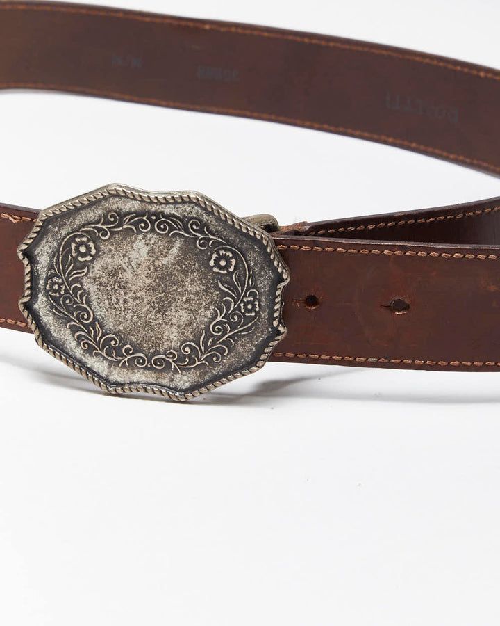 Vintage Rosetti Brown Leather Belt - W31-W35