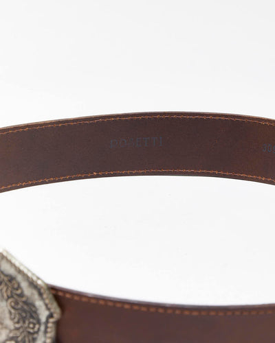 Vintage Rosetti Brown Leather Belt - W31-W35