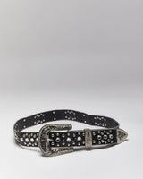 Vintage Y2k 00s Skull And Cross Bones Rhinestone Belt - W30-W34