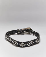 Vintage Y2k 00s Skull And Cross Bones Rhinestone Belt - W30-W34