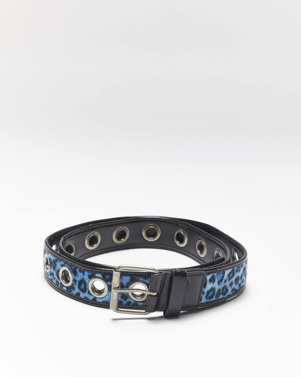 Vintage Y2k 00s Furry Leopard Print Belt - OS