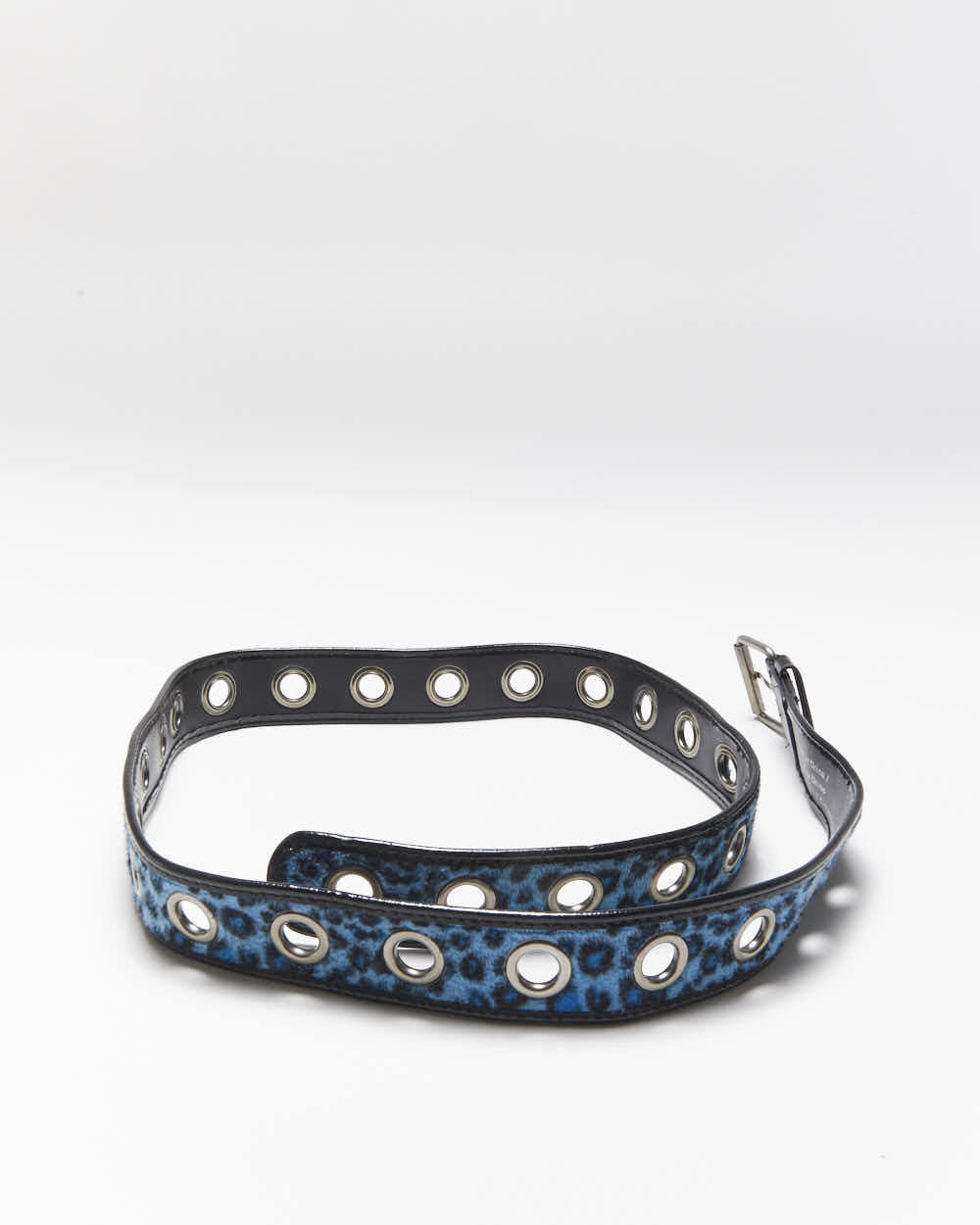 Vintage Y2k 00s Furry Leopard Print Belt - OS