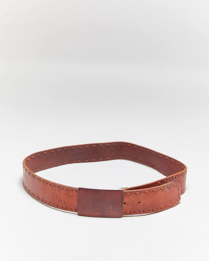 Vintage Y2k 00s Guess Chunky Leather Belt - W32-36