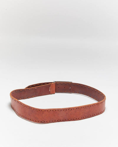 Vintage Y2k 00s Guess Chunky Leather Belt - W32-36