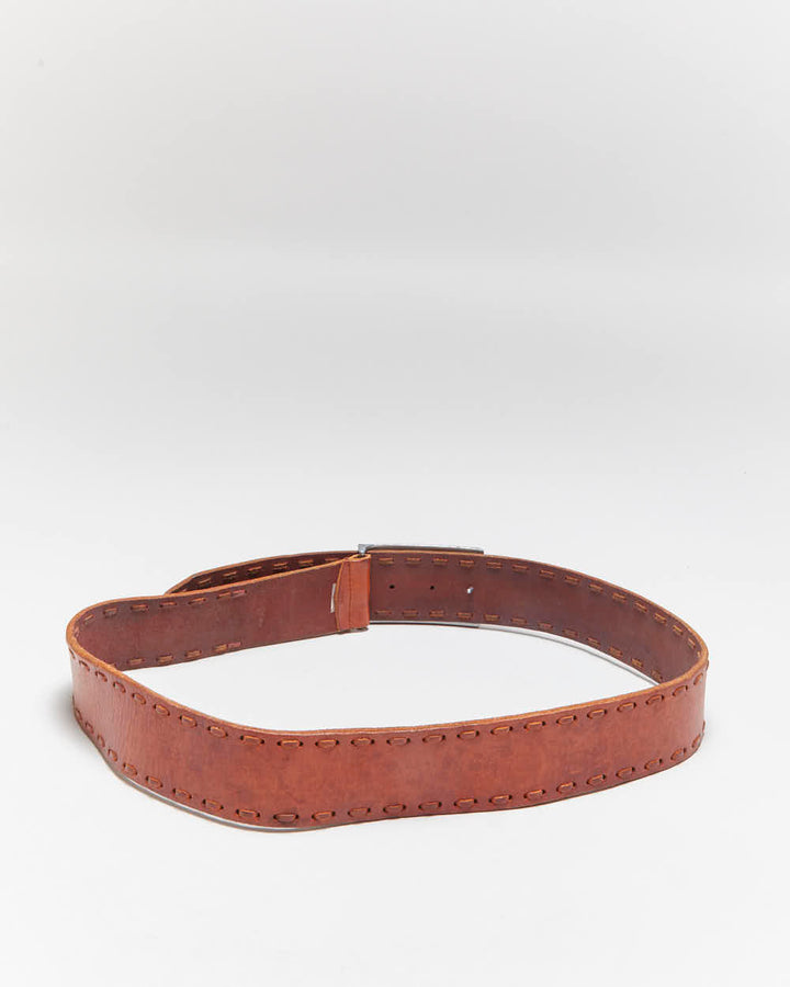 Vintage Y2k 00s Guess Chunky Leather Belt - W32-36