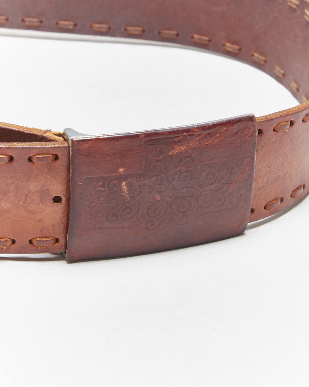 Vintage Y2k 00s Guess Chunky Leather Belt - W32-36
