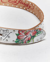 Vintage Y2k 00s Ed Hardy Rhinestone Belt - W29-W35