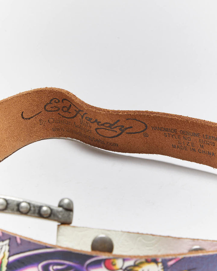 Vintage Y2k 00s Ed Hardy Belt - W29-W35
