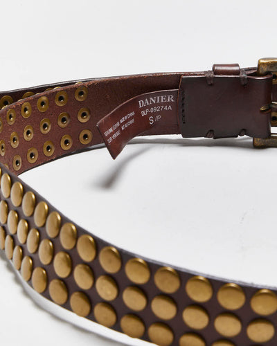 Vintage Danier Studded Leather Belt - W31-W35