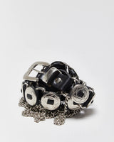 Vintage Chain Detail Leather Belt - W32-W36
