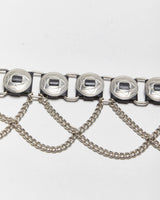 Vintage Chain Detail Leather Belt - W32-W36