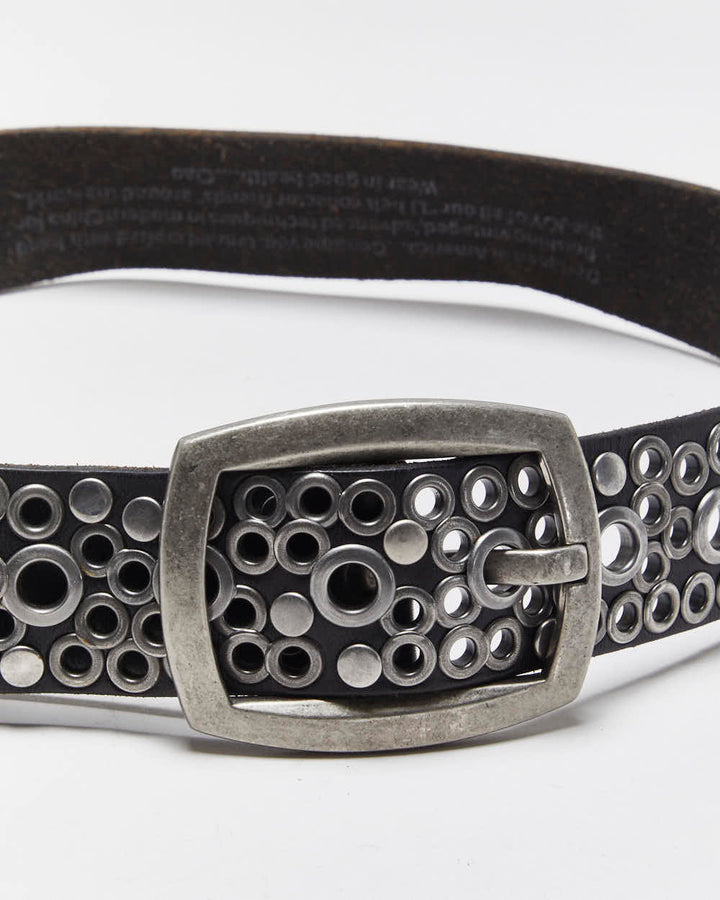 Vintage Leather Island Eyelet Belt - W27-W36