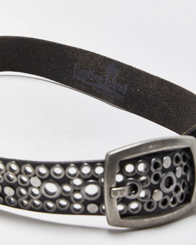 Vintage Leather Island Eyelet Belt - W27-W36