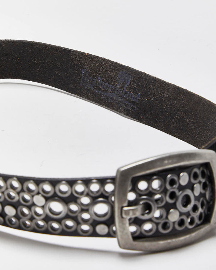 Vintage Leather Island Eyelet Belt - W27-W36