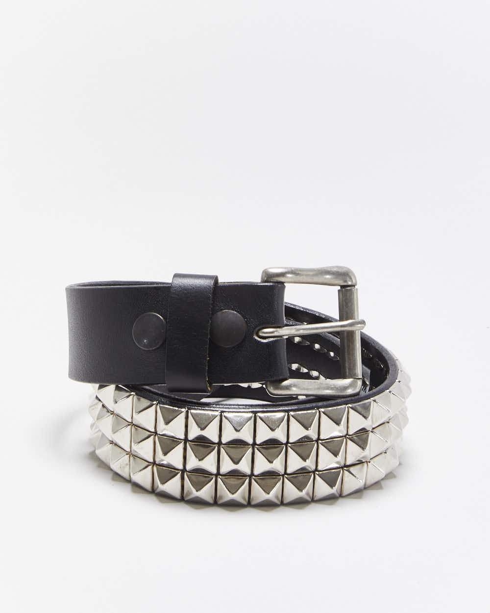 Vintage Y2k 00s Studded Leather Belt W29-W33