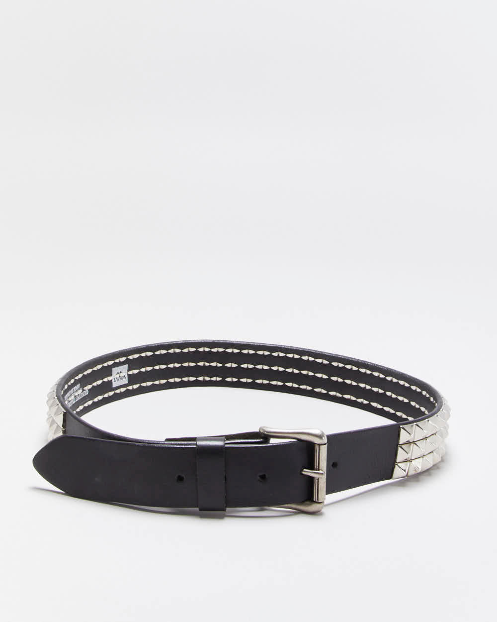 Vintage Y2k 00s Studded Leather Belt W29-W33