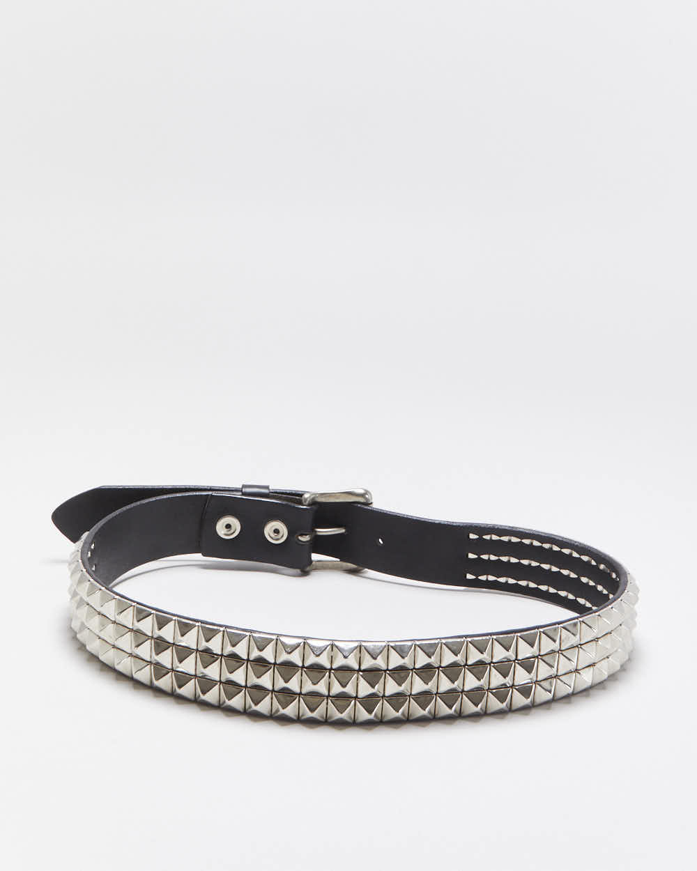 Vintage Y2k 00s Studded Leather Belt W29-W33