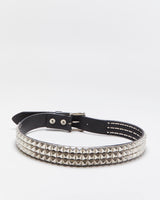 Vintage Y2k 00s Studded Leather Belt W29-W33
