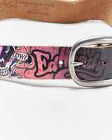 Vintage Y2k 00s Ed Hardy Leather Belt W31-W35