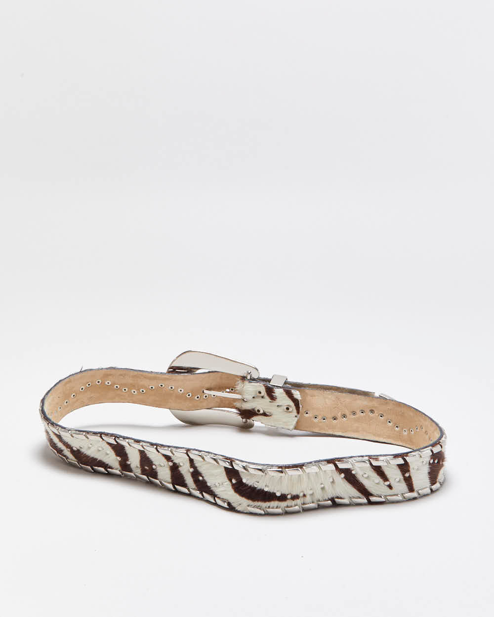 Vintage Y2k 00s Faux Hide Studded Belt W31-W35