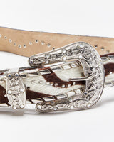 Vintage Y2k 00s Faux Hide Studded Belt W31-W35