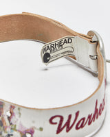 Vintage Y2k 2000s Warhead Jeans Rhinestone Studded Leather Belt - W32-W36