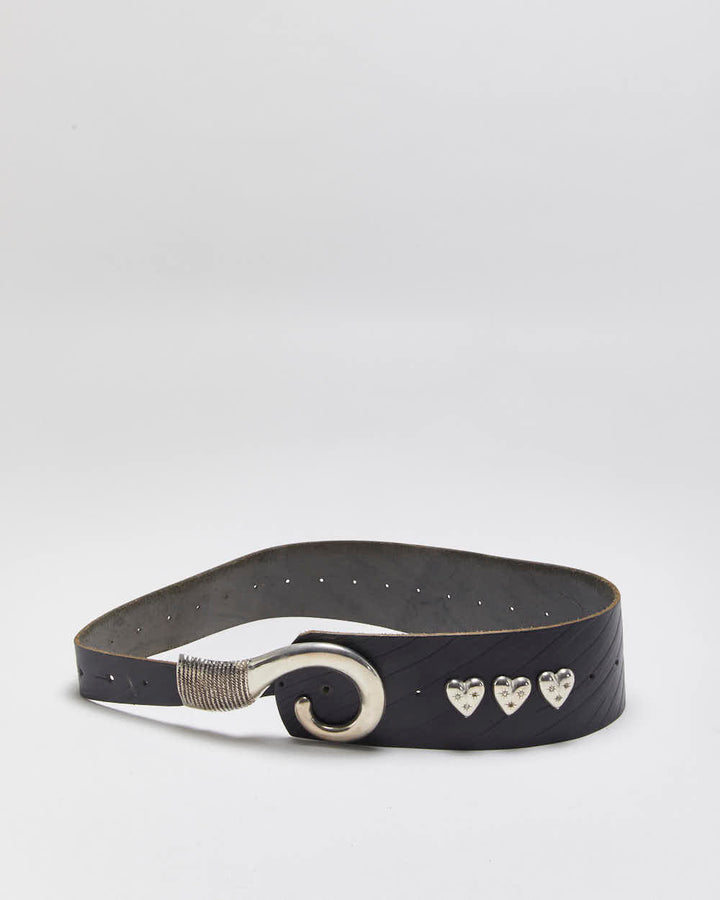 Vintage 1990s Chunky Studded Leather Belt - W32-W34