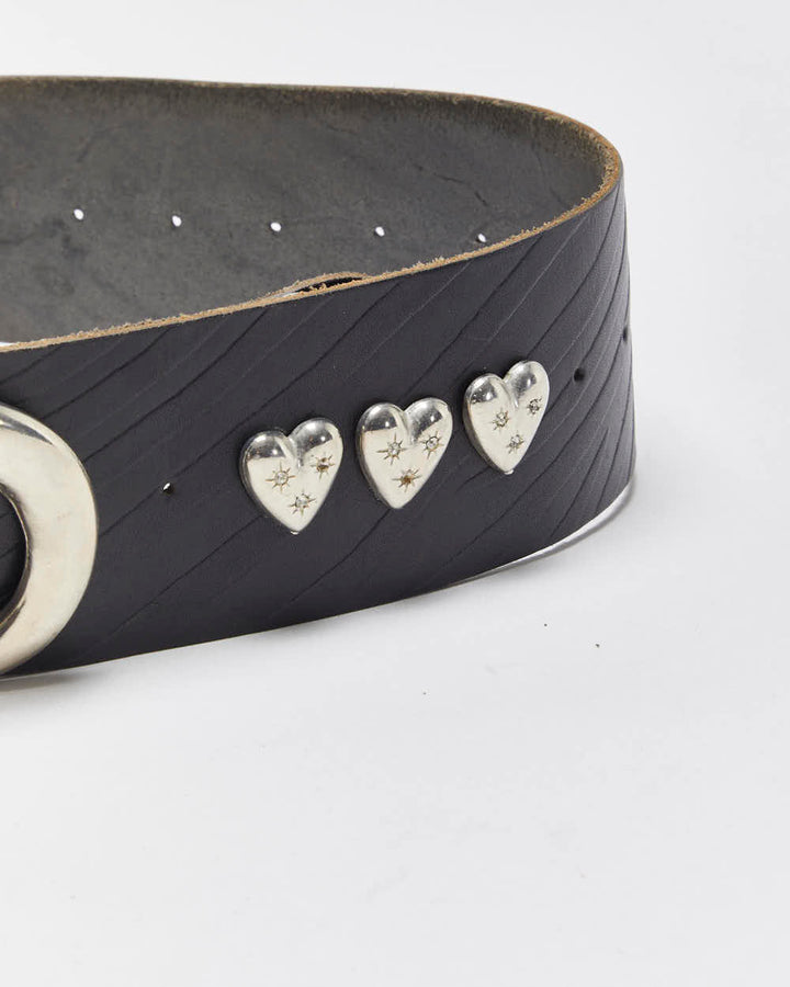 Vintage 1990s Chunky Studded Leather Belt - W32-W34