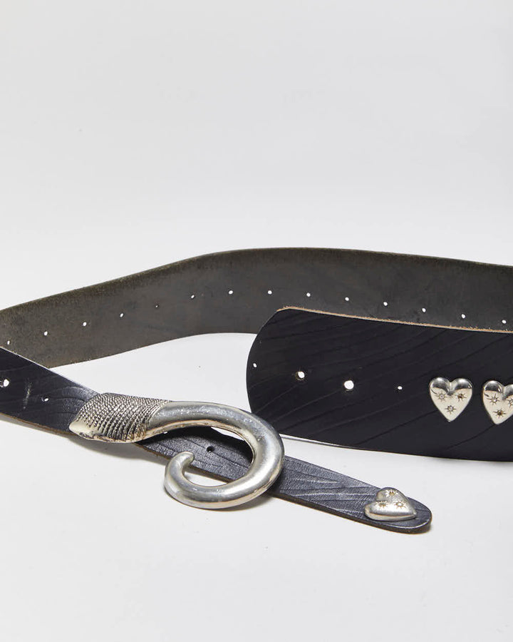 Vintage 1990s Chunky Studded Leather Belt - W32-W34