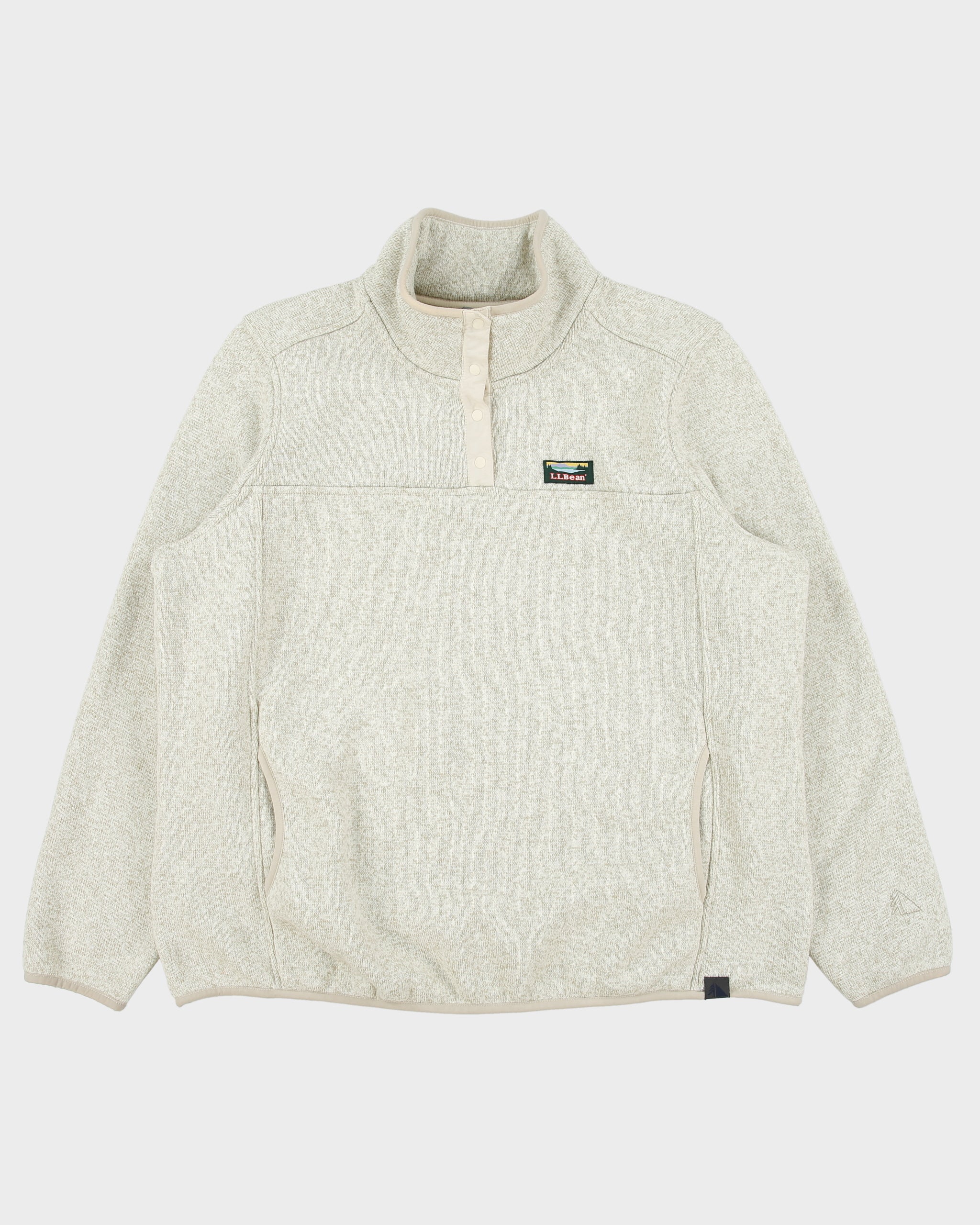 Vintage L.L.Bean Women's Sherpa Lined Quarter-Button Fleece - XXL