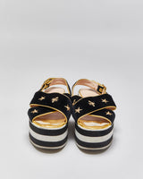 Vintage Gucci Peggy Bee &amp; Star Platform Sandals - UK5.5