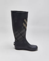 Vintage Burberry Check Wellington Rain Boots - UK3