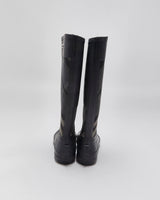 Vintage Burberry Check Wellington Rain Boots - UK3