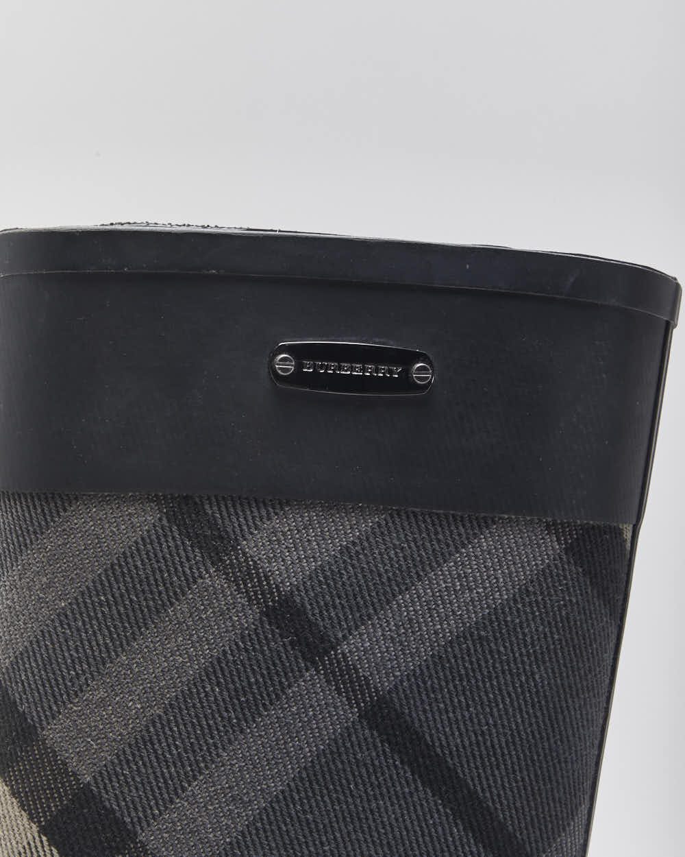 Vintage Burberry Check Wellington Rain Boots - UK3