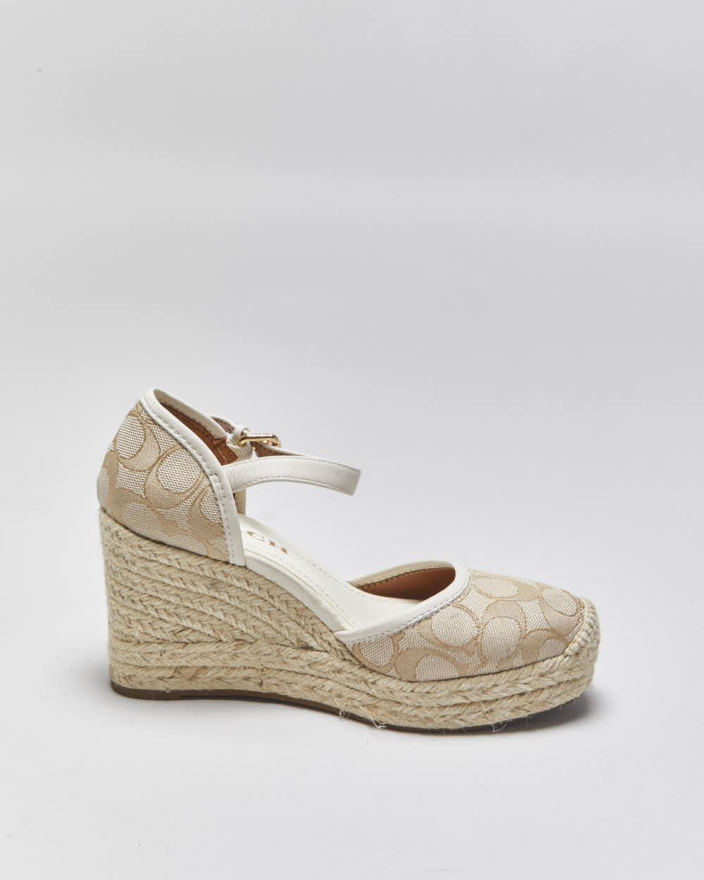 Vintage Y2k 2000s Coach Espadrille Wedges - UK3.5