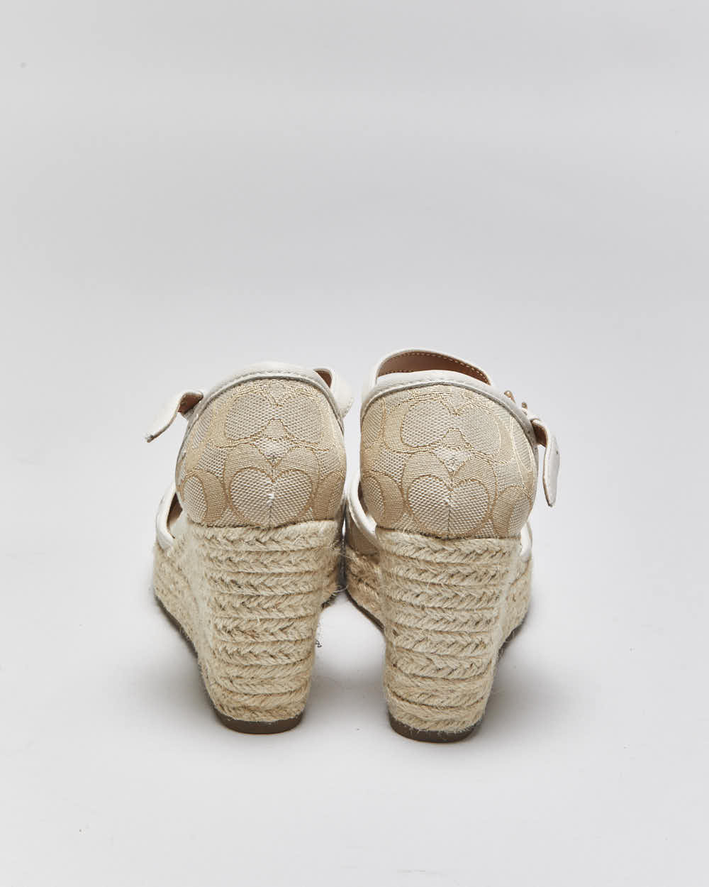 Vintage Y2k 2000s Coach Espadrille Wedges - UK3.5