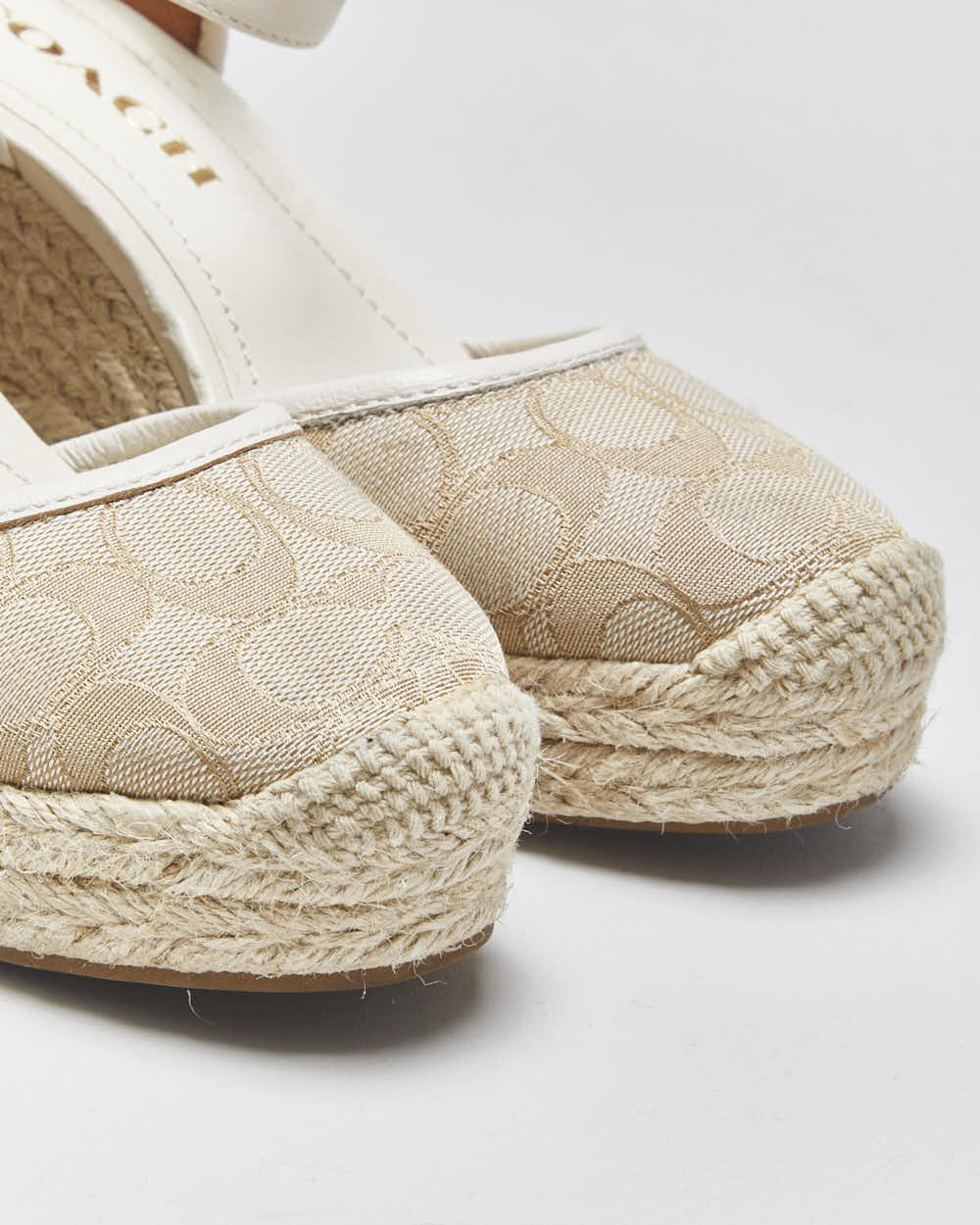 Vintage Y2k 2000s Coach Espadrille Wedges - UK3.5
