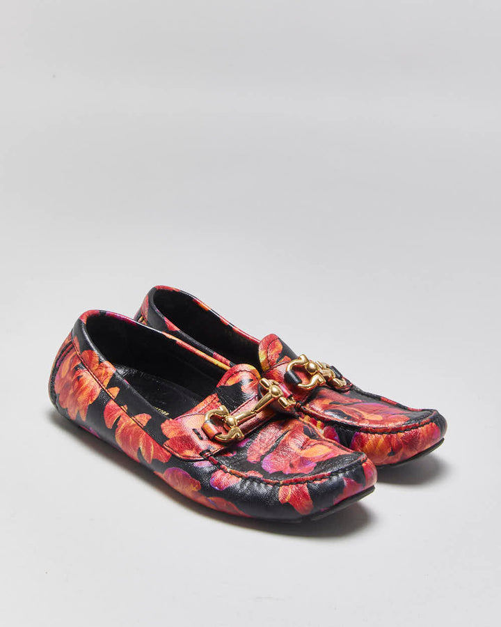 Vintage Salvatore Ferragamo Floral Loafers - UK5