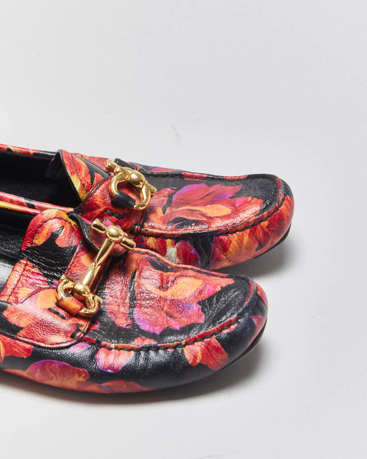 Vintage Salvatore Ferragamo Floral Loafers - UK5